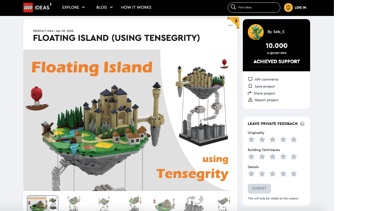 Floating Island raggiunge i 10.000 like su LEGO® Ideas