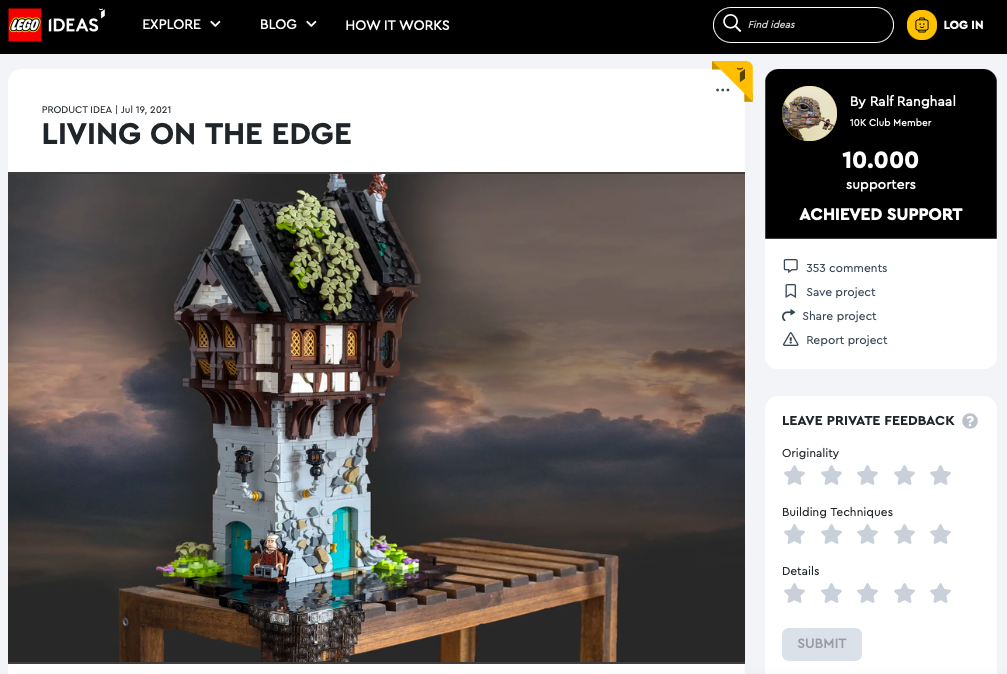 Living on the Edge raggiunge i 10.000 like su LEGO® Ideas