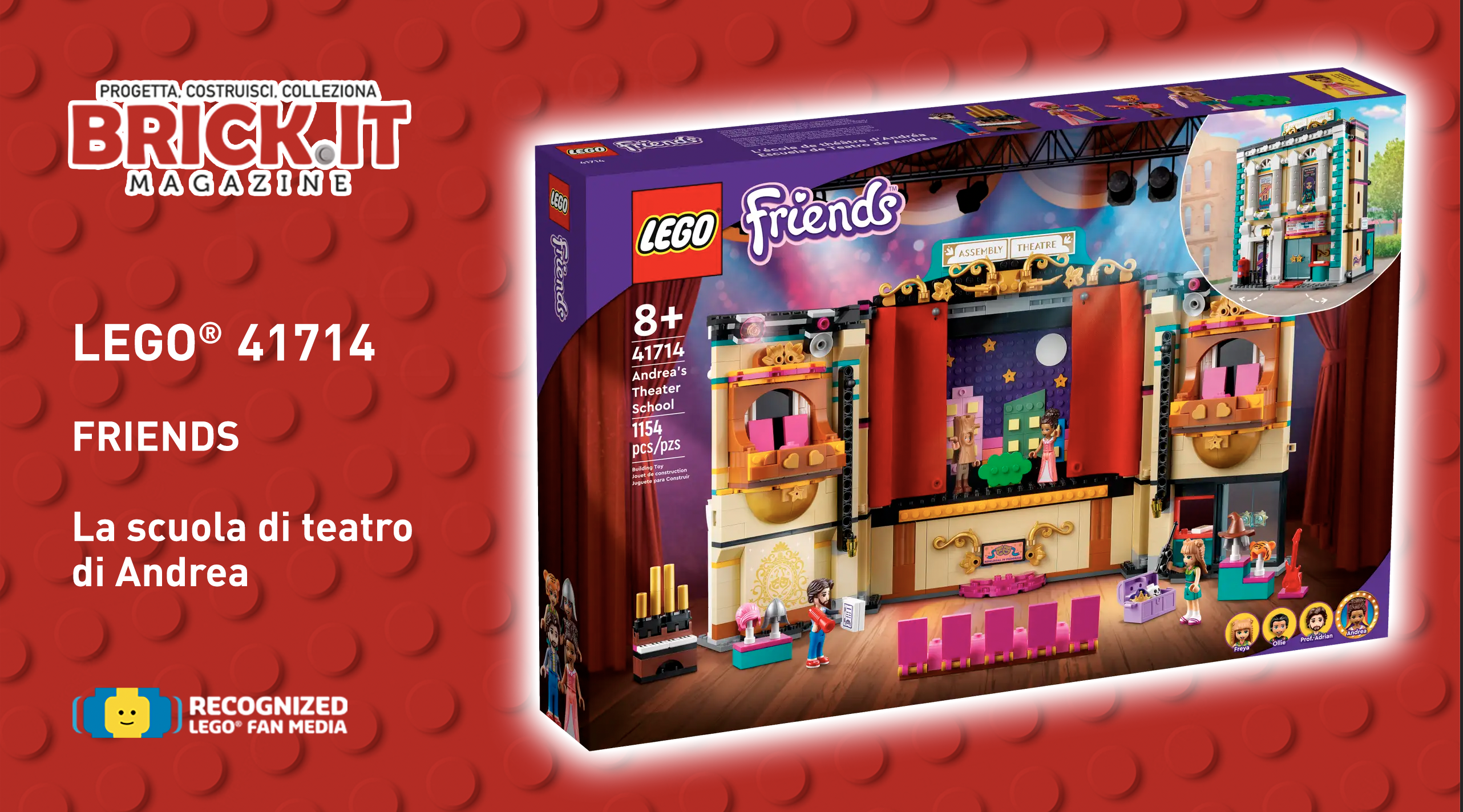 LEGO® Friends 41714 – La scuola di teatro di Andrea – Recensione