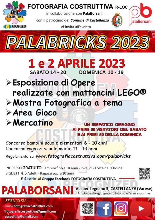Arriva Palabricks 2023! 1 e 2 Aprile a Castellanza (VA)