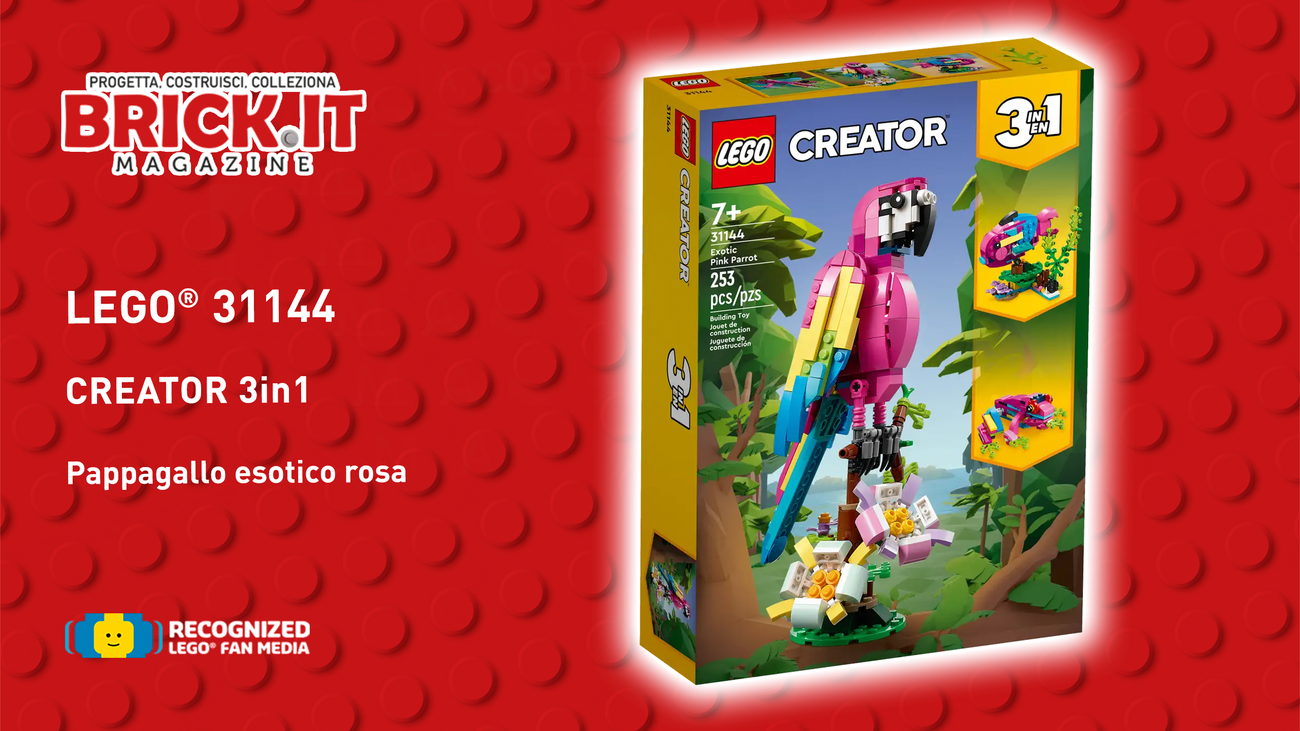LEGO® 31144 Creator 3-in-1 – Exotic Pink Parrot- Recensione
