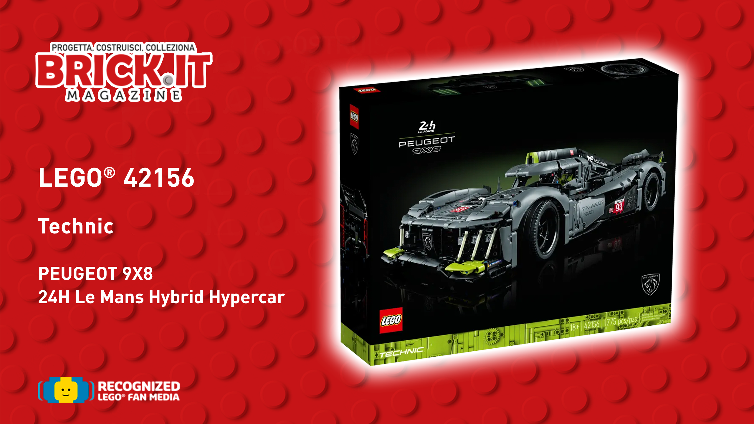 LEGO® Technic 42156 – Peugeot 9X8 24H Le Mans Hybrid Hypercar – Recensione