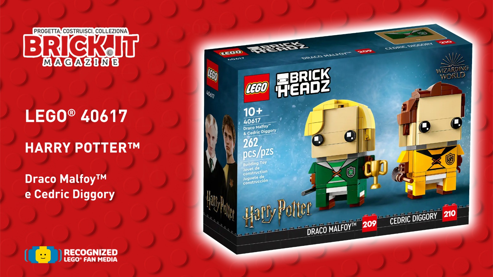 LEGO® BrickHeadz™ 40617 – Draco Malfoy™ e Cedric Diggory – Recensione