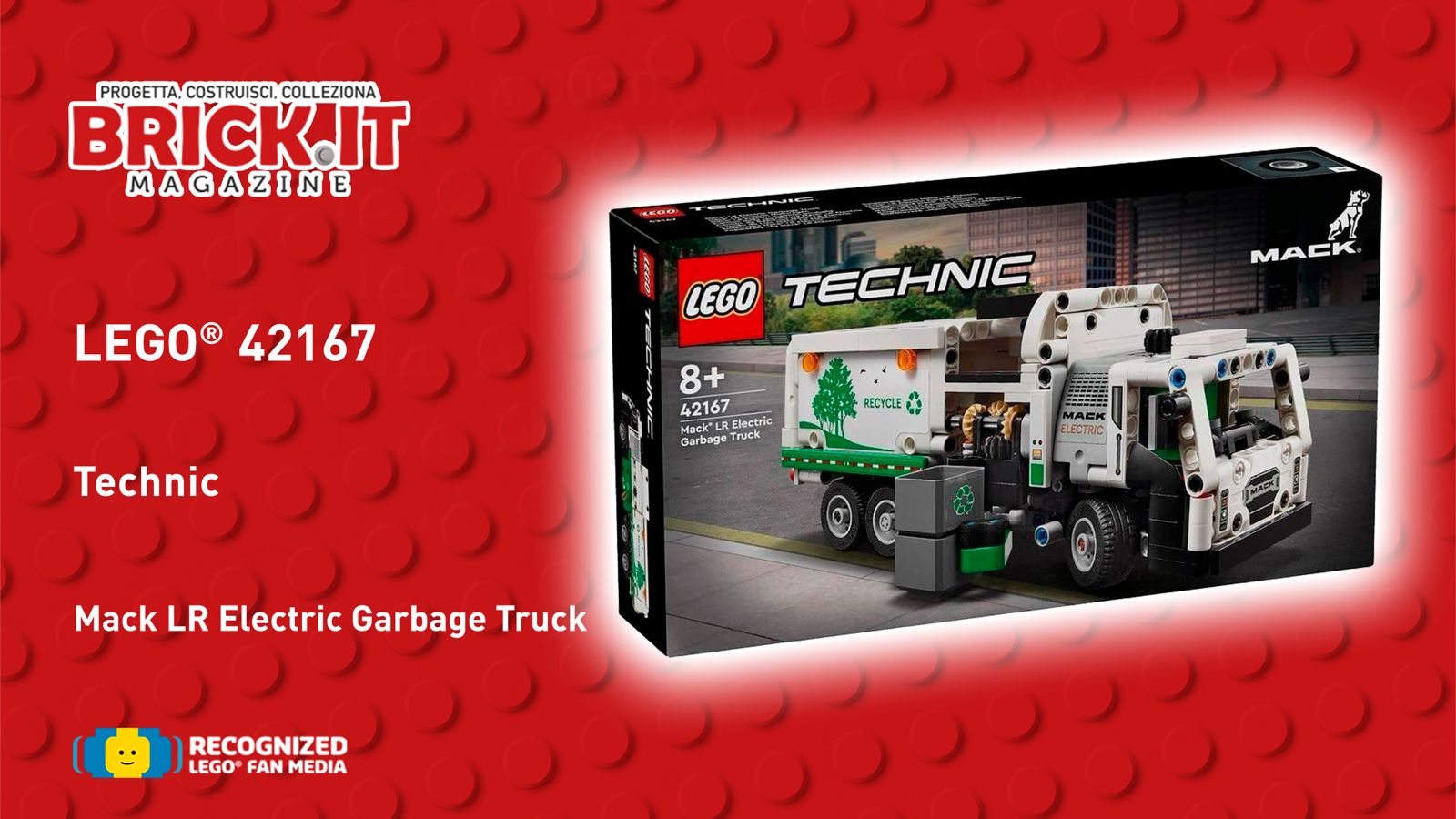 Lego® 42167 – Technic – Camion della spazzatura Mack® LR Electric