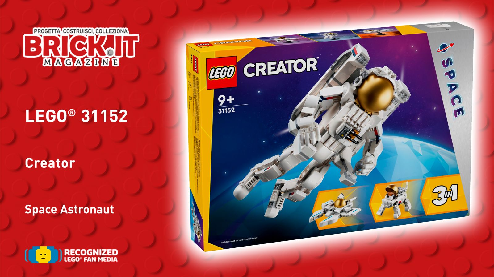 LEGO® 31152 – Creator 3in1 – Astronauta – Recensione