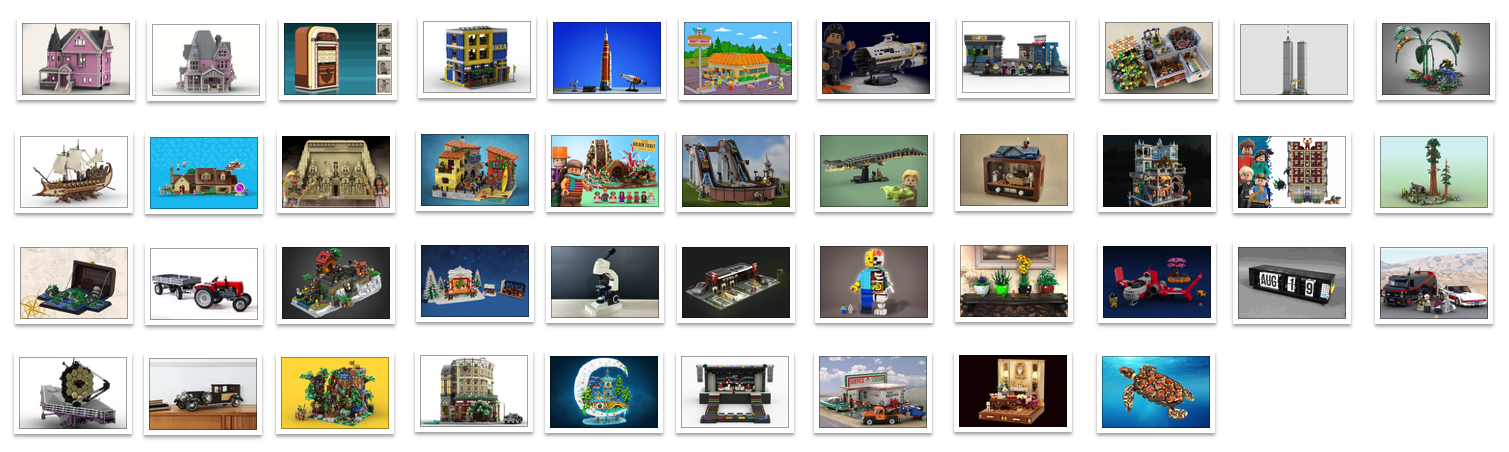 Sono 42 i progetti che hanno raggiunto la review su LEGO Ideas