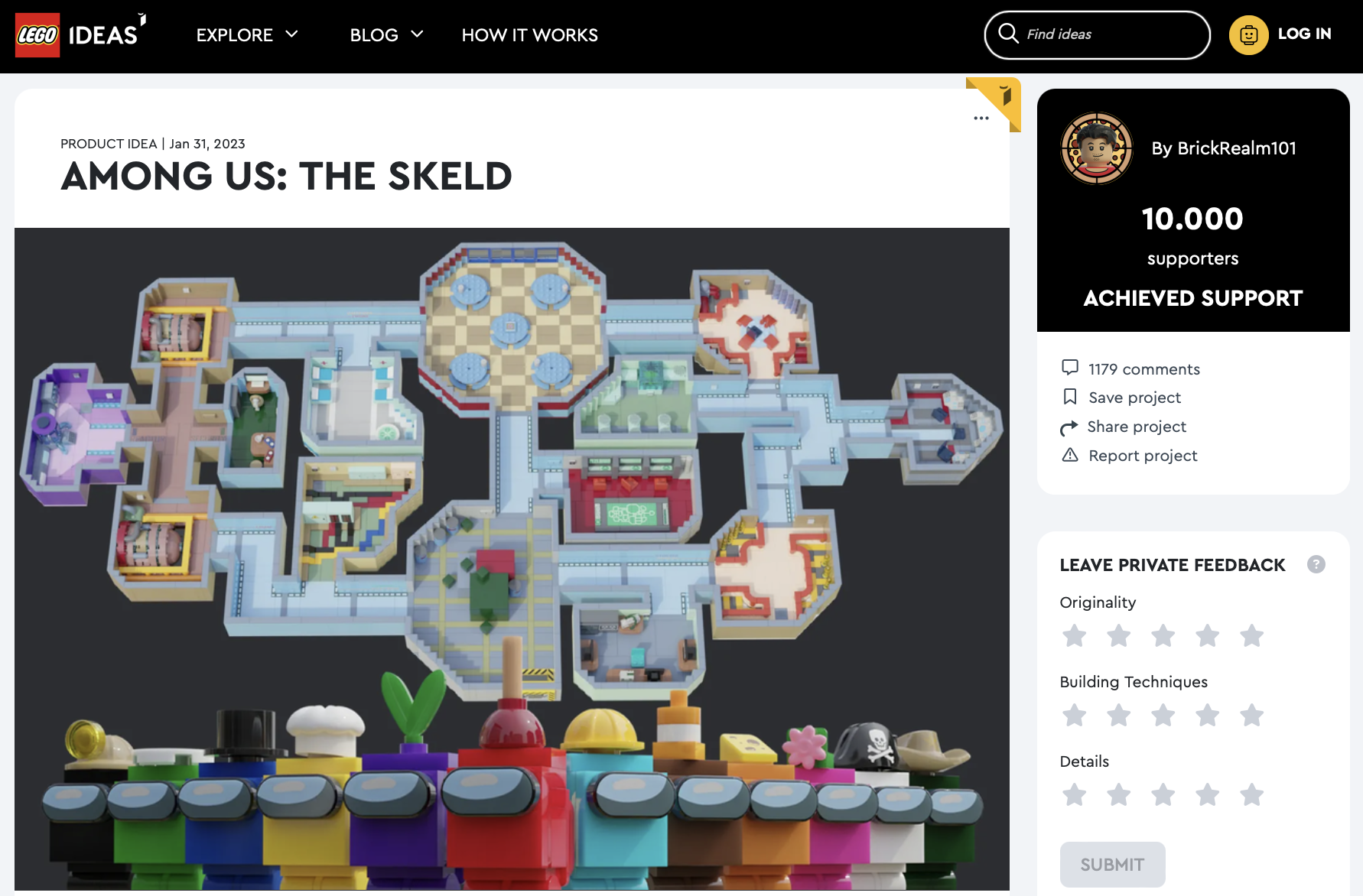 Among Us: the Skeld raggiunge i 10k su LEGO Ideas