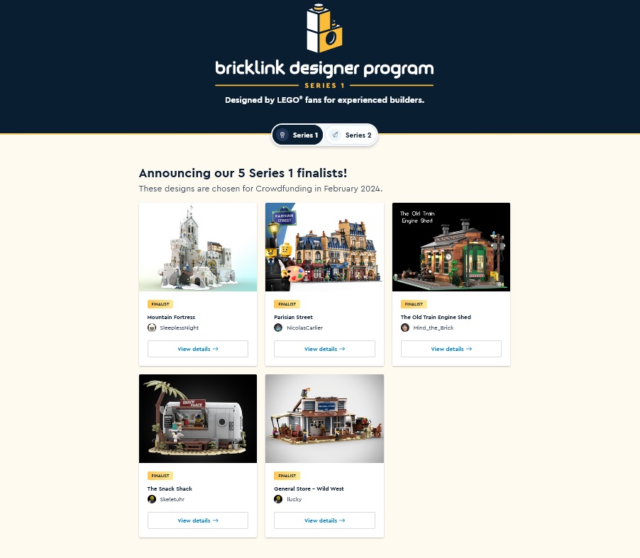 Aprono i preordini del BrickLink Designer Program Series 1