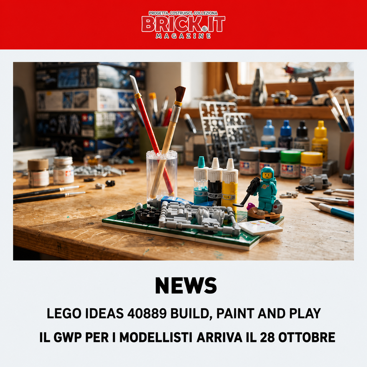 LEGO Ideas 40889 Build, Paint and Play: il GWP per i modellisti arriva il 28 ottobre